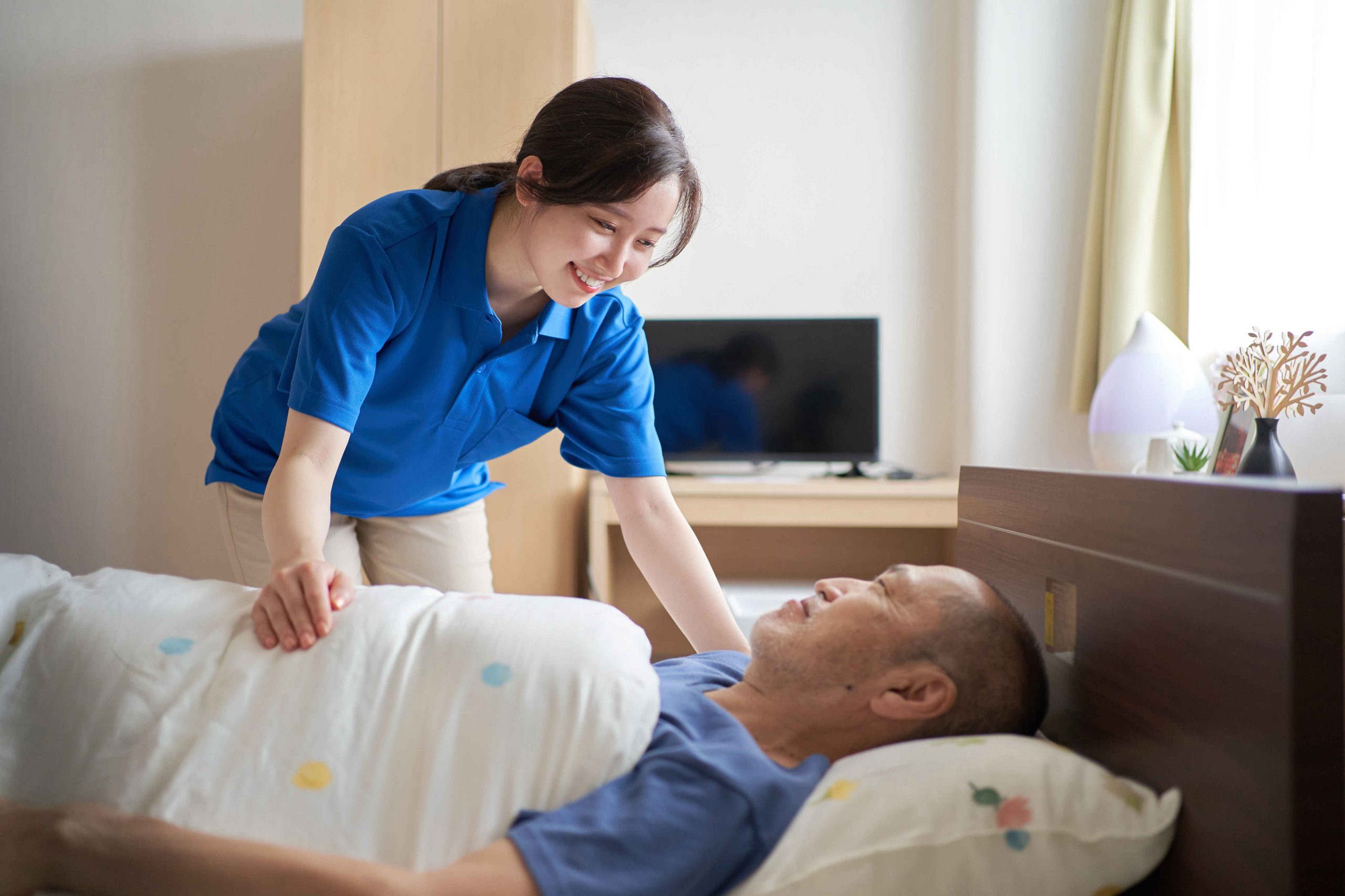 female-caregiver-working